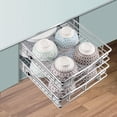 thumbnail image 2 of 11"W x 18"D x 4"H Kitchen Pull Out Cabinet Organizer, Under Cabinet Slide Out Sliding Shelf, Chrome, 2 of 7