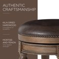 thumbnail image 3 of Maven Lane Pullman Backless Counter Stool in Walnut Finish w/ Marksman Saddle Vegan Leather, 3 of 5
