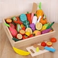 thumbnail image 2 of Children Wooden Puzzle Magnetic Vegetables Fruit Kitchen Simulation Play House Toy Cecilia Colorful Mini Toy Model Birthday Gift, 2 of 7