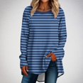 thumbnail image 2 of Birdeem Hauts pour Femmes Décontractés Été Manches 3/4 Femmes Décontractées Manches Longues Col Rond Hauts Blouse Ample Imprimé Graphique Chemise Hauts et Blouses Été, 2 of 5