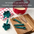 thumbnail image 4 of Holiday Time 8-Piece Measuring Cup and Spoon Set, Gingerbread Cookie Shaped, Green, 4 of 10