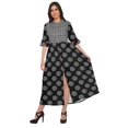 thumbnail image 1 of Moomaya Robe Kurti d'Été à Manches Courtes Imprimée, Tunique Ligne A pour Femmes, 1 of 5