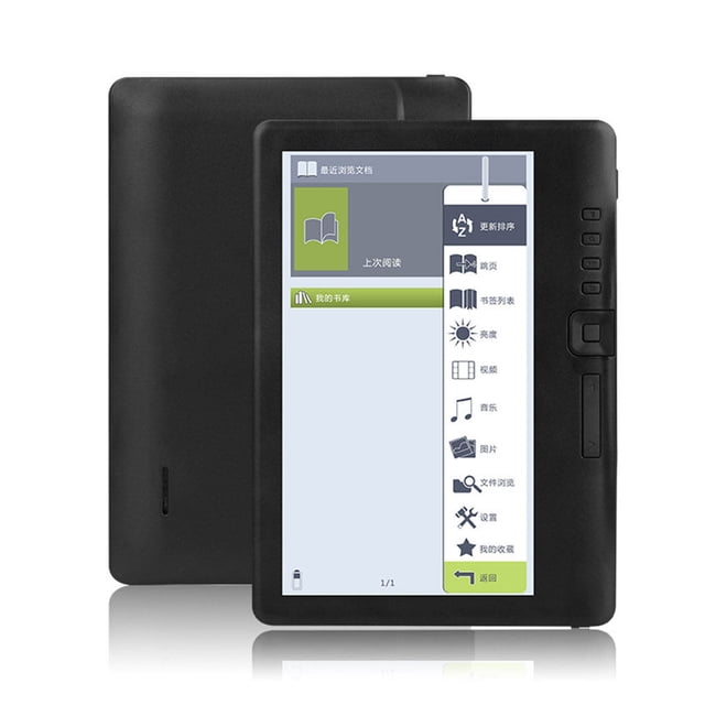 kurtrusly E-book Reader with 7-inch HD TFT Screen Digital MP3 Audio Music Player Tablet Black,16GB,US Plug