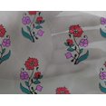 thumbnail image 4 of oneOone Georgette Viscose Fabric Leaves & Floral Block Printed Fabric 1 Yard 42 Inch Wide, 4 of 4