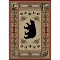 thumbnail image 2 of Mayberry Rug HS4882 4X6 3 ft. 11 in. x 5 ft. 3 in. Hearthside Woodlands Bear Area Rug, Red, 2 of 2