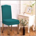 thumbnail image 2 of Oblique Plaid Dining Room Chair Slipcovers Parsons Chair Covers Sets Stretch Waterproof Dining Chair Covers Removable Kitchen Chair Covers Chair Protector Covers(Peacock Green,2 Pack), 2 of 7