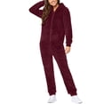 thumbnail image 2 of Combinaison pour Femmes, Combinaison à Capuche à Manches Longues pour Femmes, Pyjama Décontracté d'Hiver Chaud, Combinaison de Nuit, Combinaisons d'Automne pour Femmes 2023 en Liquidation, 2 of 6