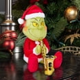 thumbnail image 2 of Animated Plush Grinch in Santa Suit w/ Saxophone Dr. Seuss, 2 of 6