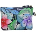 thumbnail image 1 of Anna by Anuschka Women's Hand Painted Genuine Leather Coin Pouch - Top zip entry, 1 of 3