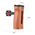 thumbnail image 2 of Riwcyla Adjustable Wooden Cage Handle LeftRight Side Hand Grip 38 Inch Screw ,Style Mount with Cold Shoe Mount Compatible with SmallRig Video Cage, 2 of 6