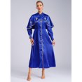 thumbnail image 2 of Manyakai Women Graduation Gown Judge Pastor Robes Long Sleeve Halloween Theme Party Performance Blue S, 2 of 7