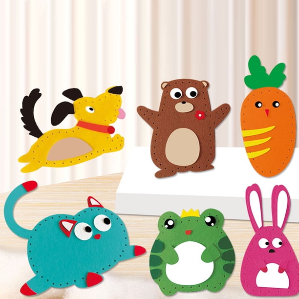 Lueear Kit De Couture Enfant – 6 Poupées Animaux à Rembourrer – Porte-clés Et Breloques – Apprentissage Facile – Cadeau Créatif Dès 3 Ans
