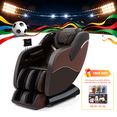 thumbnail image 1 of Costway Fauteuil Inclinable de Massage Zéro Gravité à Piste SL Relaxation38 avec Roulettes pour Pieds Extensibles Thaï, Commande Vocale, Brun, 1 of 10