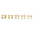 thumbnail image 1 of lionlar 2X 5 Pairs Assorted Ball 2mm-6mm Disc Ball Stainless Steel Earring Studs Gold 2 Pcs, 1 of 7