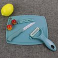 thumbnail image 1 of Oleegame 1PC Vegetable Peeler Stainless Steel Ceramic Set With Fruit Vegetable Peeler Knife Mini Cutting Board Colorful Kitchen Tools 3PCS, 1 of 4