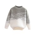thumbnail image 3 of MKOSPLRT Chandails pour Enfants Chandails pour Tout-Petits Filles Garçons Tricot Chandail 3-12a Rose Brun Vert Molleton Duveteux Chaud Chandails d'Automne Col Rond Manches Longues Chandails, 3 of 4