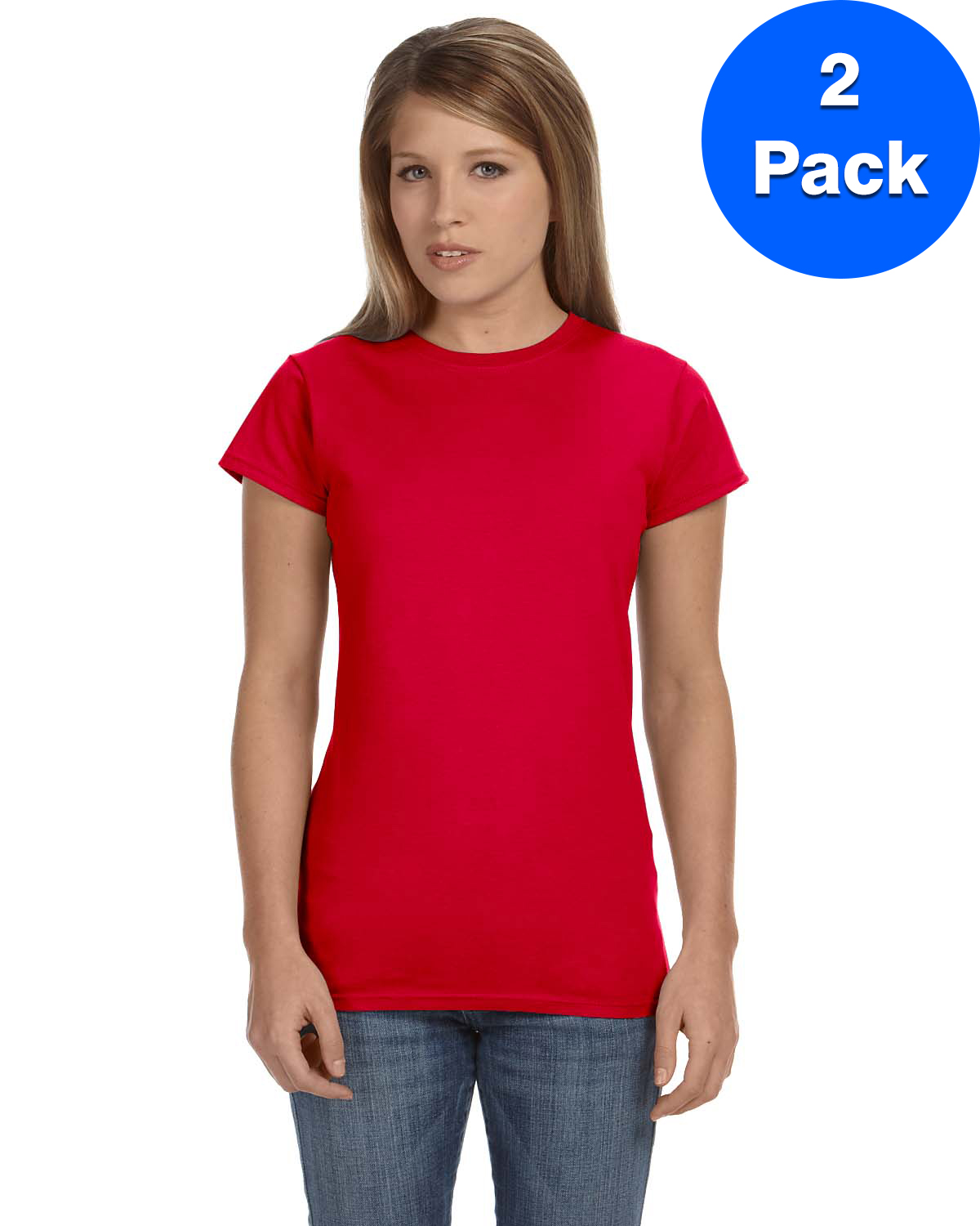 Gildan T-Shirt Ajusté Softstyle pour Femmes - G640L (Lot de 2)