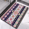 thumbnail image 4 of Experience Supreme Comfort with our 20x32in Tribal Style Bath Rug Runner - Non-Slip, Luxury Microfiber, Machine Washable Bathroom Rugs for Tub and Shower. Upgrade Your Bathroom Today!, 4 of 5