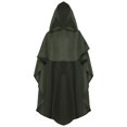 thumbnail image 1 of Fldy Cape Renaissance à Capuche pour Enfants, Cape de Sorcière avec Capuche, Tenue de Chevalier Médiévale, Capelets Gothiques Verts G/成人S, 1 of 6