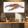 thumbnail image 1 of Aquarelle Tortue de Mer Brune - Toile d'Art Animal Contemporain, 1 of 3
