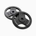 thumbnail image 2 of Mega Fitness 45 lb 1 Inch Standard Steel Weight Plate Barbell Training, 2 of 5