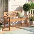 thumbnail image 2 of Gymax Outdoor Loveseat Bench 2-Person Patio Acacia Wood Garden Chair w/ Armrests, 2 of 9
