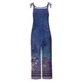thumbnail image 4 of LOVZFMLL Combinaison pour Femme, Imprimée d'Été Sans Manches, Dos Nu, Ample, Longue, Bleu Foncé, m, 4 of 5