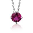 thumbnail image 1 of Pendentif Collier Solitaire Flottant en Argent Sterling pour Filles Pierre de Naissance Simulée Juillet, 1 of 6