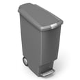thumbnail image 2 of Simplehuman 40 Liter / 10.6 Gallon Slim Trash Can, Kitchen Step Trash Can With Secure Slide Lock, Gray Plastic, 2 of 4