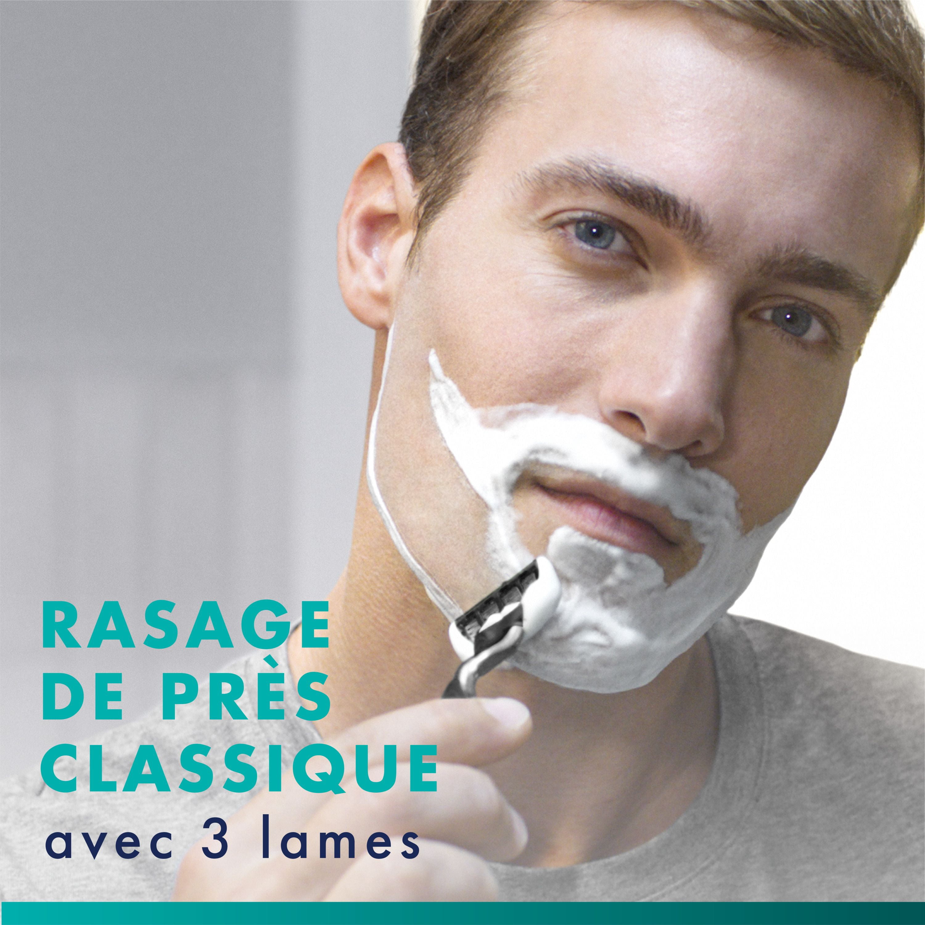 Gillette Mach3 Recharges de Lames de Rasoir Cartouches de Rasoir, Recharges de Rasoir pour Hommes avec Bande Lubrifiante, Lames de Rasoir à 3 Lames pour un Rasage de Près 12ct