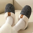 thumbnail image 4 of CHUANK Fluffy Cozy House Slippers Anti-skid Slip-on Shoes Indoor For Men Winter Shoes, 4 of 7