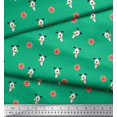thumbnail image 2 of Soimoi Poly Georgette Fabric Floral & Dog Cartoon Print Fabric by The Yard 52 Inch Wide, 2 of 3