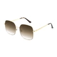 thumbnail image 1 of Time & Tru Ladies Gold Square Aviator Sunglasses, 1 of 5