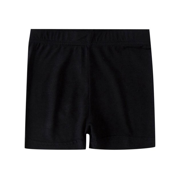 Kids Girls Dance Shorts Solid Color Breathable Bike Shorts Black 8-9 Years