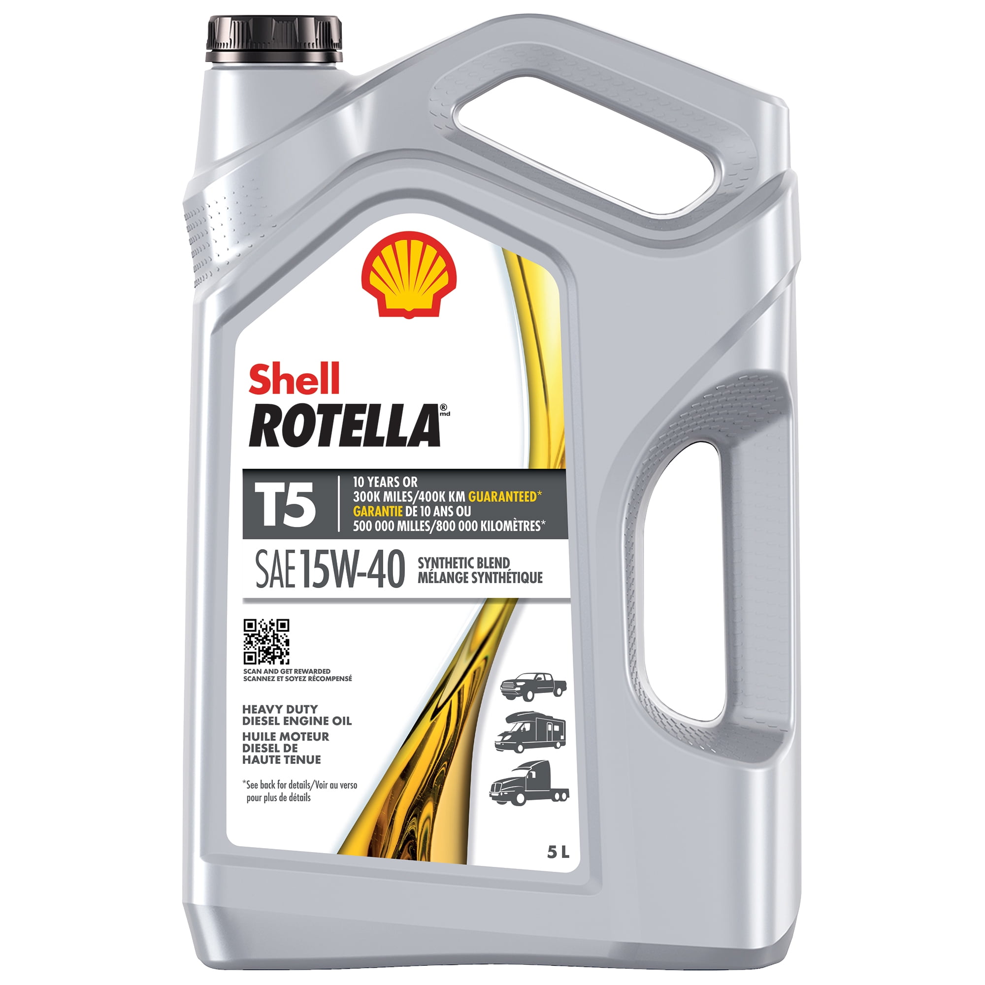 Shell Rotella T5 15W-40 Diesel Engine Oil, 5 Litre