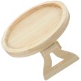 thumbnail image 5 of Sofa Armrest Tray Table Round Wooden Tray Foldable Snacks Tray Sofa Tray, 5 of 5