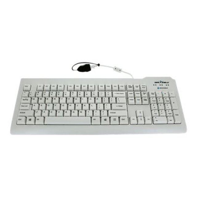SILVER SEAL WHITE MEDICAL GRADE KEYBOARD w/ Quick Connect - Dishwasher Safe & An