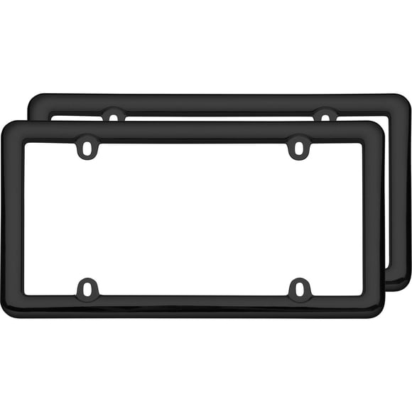 Cruiser Accessories Nouveau Valu-Pak License Plate Frames, Black Plastic