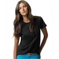 thumbnail image 1 of Hanes 5680 T-Shirt Col Rond Femme Coupe Décontractée Jersey Comfortsoft Taille Grand, Noir, 1 of 3