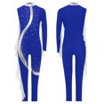thumbnail image 3 of Aislor Girls Gymnastics Unitard Costume Rhinestone Metallic Patchwork Long Sleeve Jumpsuit for Ballet Dance 6-16 Years Blue 10, 3 of 4