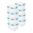 thumbnail image 1 of Sterilite 80qt Clear Stackable Gasket Storage Bin w/ Latch Lid, 8 Pack, 1 of 11
