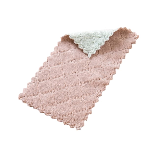 Kitchen Dish Towels, Super Absorbent Kitchen Towels, Coral Fleece Cleaning Wipes, Machine Washable Kitchen Cleaning Towels