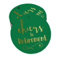 thumbnail image 1 of Inkdotpot Pack Of 100 Cheers To Retirement Favor Paper Tags Craft Real Gold Foil Hang Tags, 1 of 6