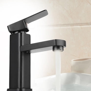 Qiilu Basin Faucet Single Hole Sink Cold Hot Mixer Water Tap Waterfall Modern Faucets , Water Faucet