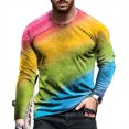 thumbnail image 2 of RKSTN Shirts Mens Manches Courtes Manches Longues Impression Pull Col Rond T Chemise Blouse Hawaïenne Shirts for Men, 2 of 3