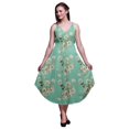 thumbnail image 1 of Bimba Robe Midi de Plage à Imprimé Floral pour Femmes, à Bretelles, pour l'Été, Resort, Très Grande Taille, 1 of 5