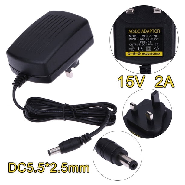 DC15V 2A Adapter AC 100V-240V to DC 15V Converter Power Supply