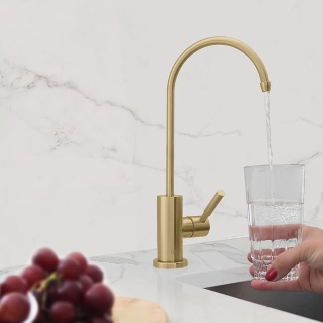 Stylish Lodi 11 ¼" Ht Brushed Gold Single Handle Water Tap Faucet K-142G