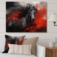 thumbnail image 1 of Designart art Mural Moderne Rouge sur Toile, Décoration Murale Cheval Animal, Cheval Rouge Noir Vibrant, Décoration Murale Cheval, 32x24 Pouces, 1 of 5