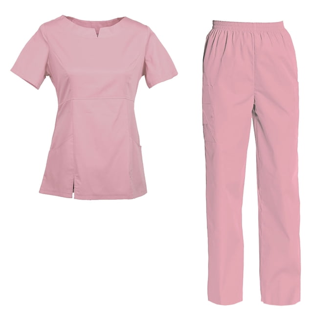 Women's Scrubs Set Scrub Top and Pants Scrubs Set